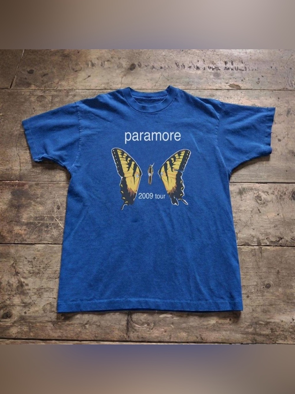 Paramore 2009 Tour Blue Butterfly Tee